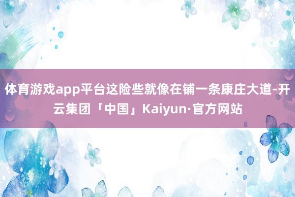 体育游戏app平台这险些就像在铺一条康庄大道-开云集团「中国」Kaiyun·官方网站