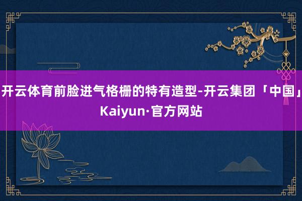 开云体育前脸进气格栅的特有造型-开云集团「中国」Kaiyun·官方网站