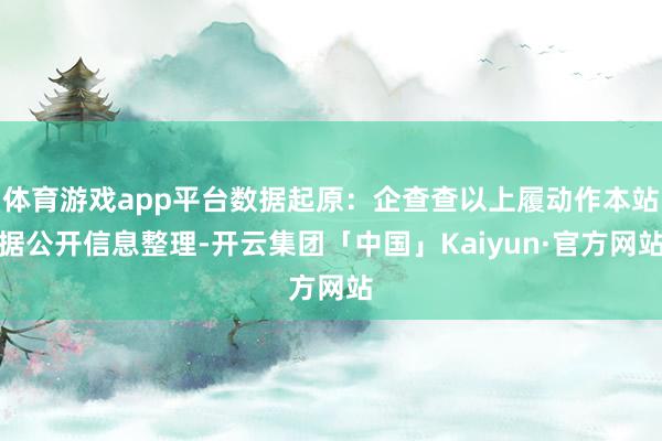 体育游戏app平台数据起原：企查查以上履动作本站据公开信息整理-开云集团「中国」Kaiyun·官方网站