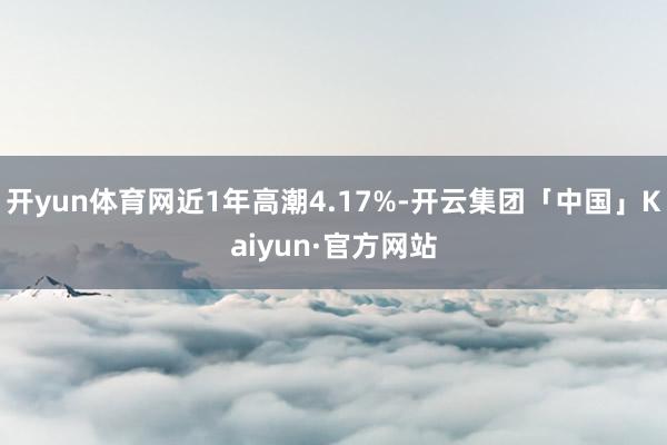 开yun体育网近1年高潮4.17%-开云集团「中国」Kaiyun·官方网站