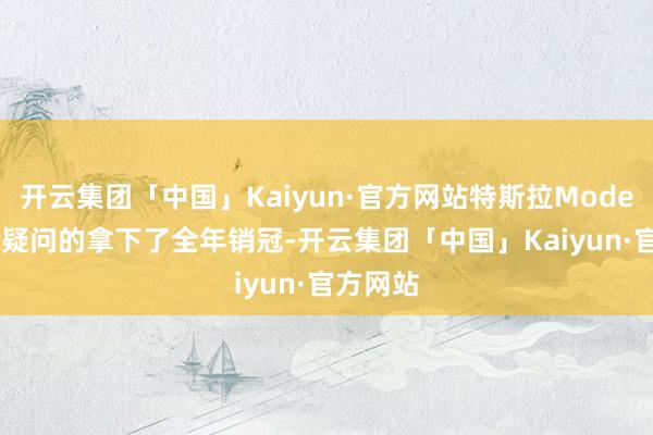 开云集团「中国」Kaiyun·官方网站特斯拉Model Y毫无疑问的拿下了全年销冠-开云集团「中国」Kaiyun·官方网站