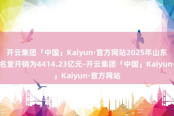 开云集团「中国」Kaiyun·官方网站2025年山东省级重心名堂开销为4414.23亿元-开云集团「中国」Kaiyun·官方网站